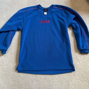 Vintage Mighty Mac Sports Chicago Cubs Fleece Pullover Sweatshirt Medium 10/12
